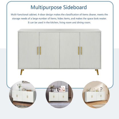 Meuble TV en bois avec armoire de rangement et étagères réglables, console multimédia pour salon ou chambre