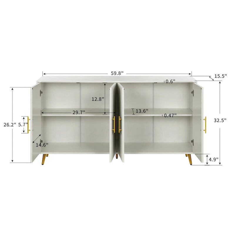 Meuble TV en bois avec armoire de rangement et étagères réglables, console multimédia pour salon ou chambre