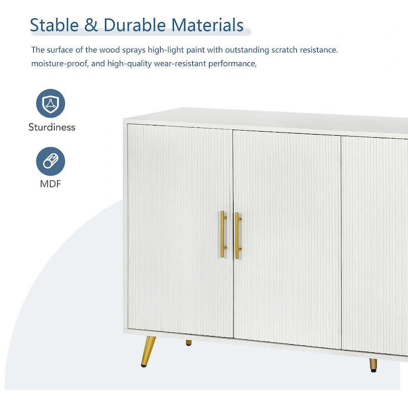 Meuble TV en bois avec armoire de rangement et étagères réglables, console multimédia pour salon ou chambre