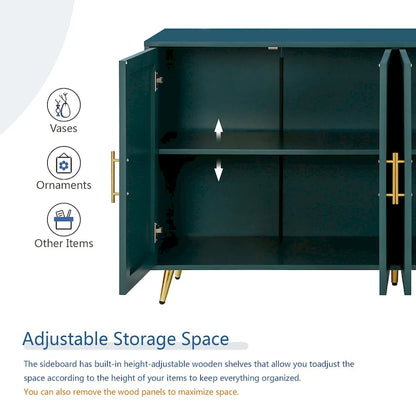 Meuble TV en bois avec armoire de rangement et étagères réglables, console multimédia pour salon ou chambre