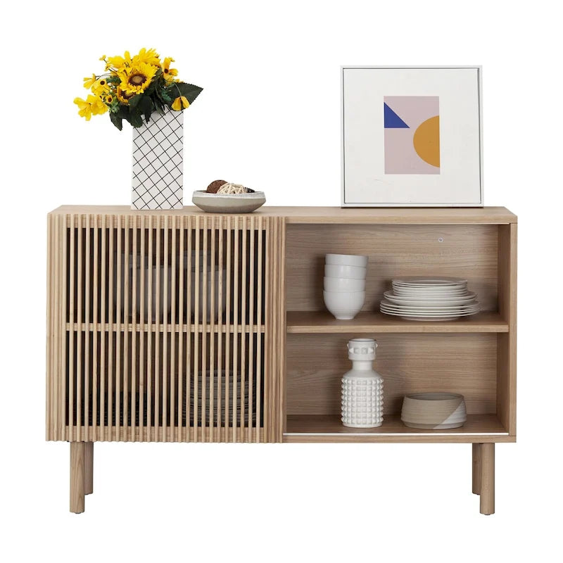 Buffet/meuble de rangement d'appoint en chêne massif de 48 pouces