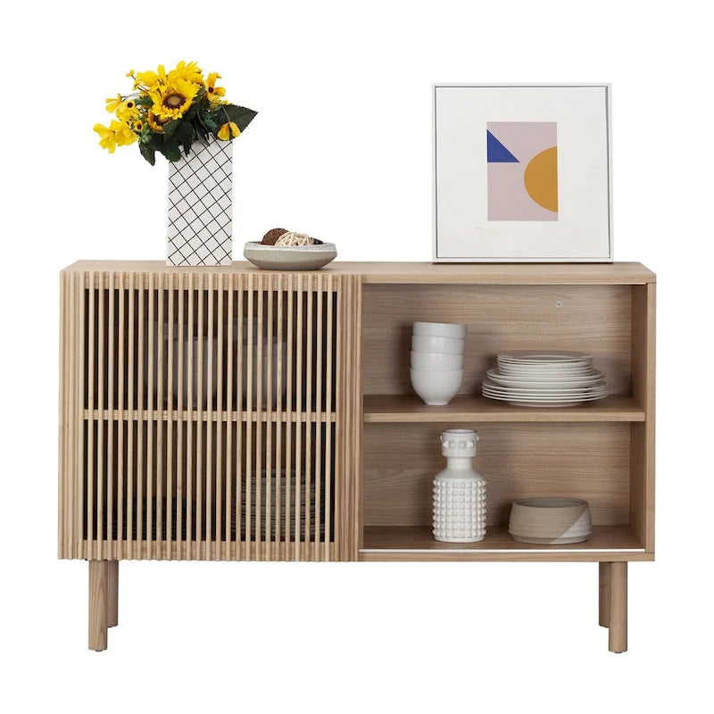 Buffet/meuble de rangement d'appoint en chêne massif de 48 pouces