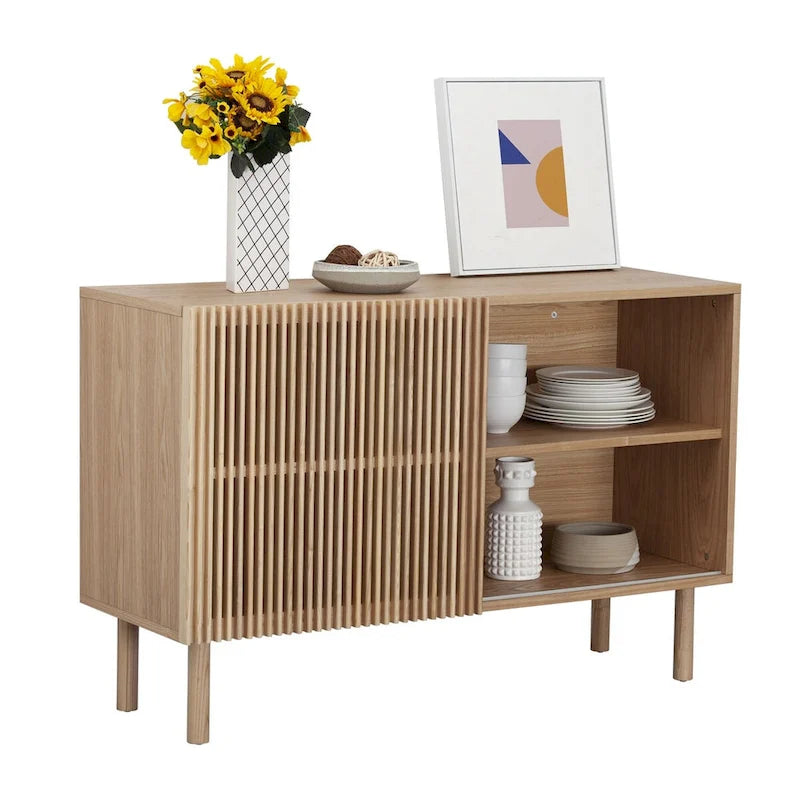 Buffet/meuble de rangement d'appoint en chêne massif de 48 pouces
