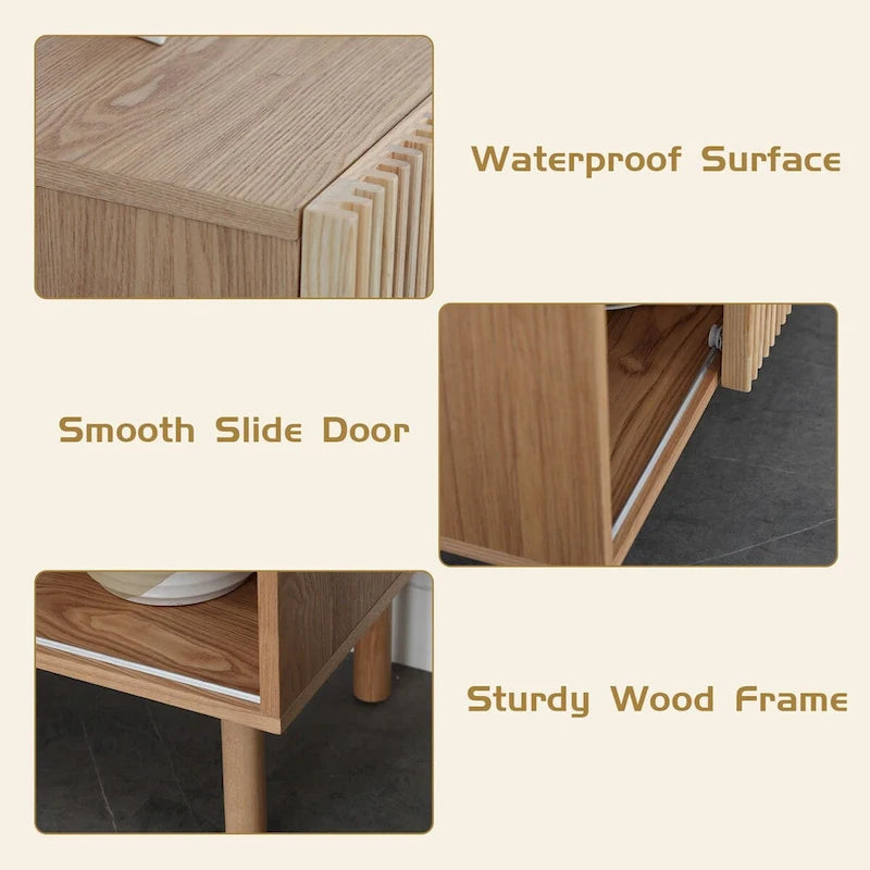 Buffet/meuble de rangement d'appoint en chêne massif de 48 pouces
