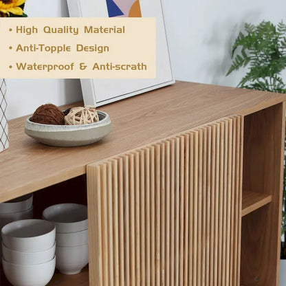 Buffet/meuble de rangement d'appoint en chêne massif de 48 pouces