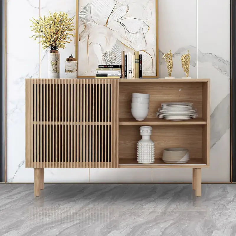 Buffet/meuble de rangement d'appoint en chêne massif de 48 pouces