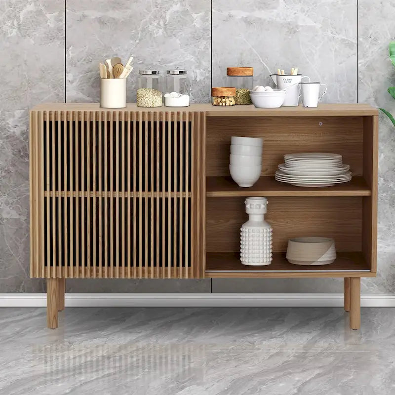 Buffet/meuble de rangement d'appoint en chêne massif de 48 pouces