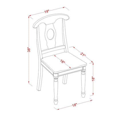 L'ensemble de salle à manger East West Furniture comprend une table rectangulaire, des chaises et un banc (différentes options de type d'assise).