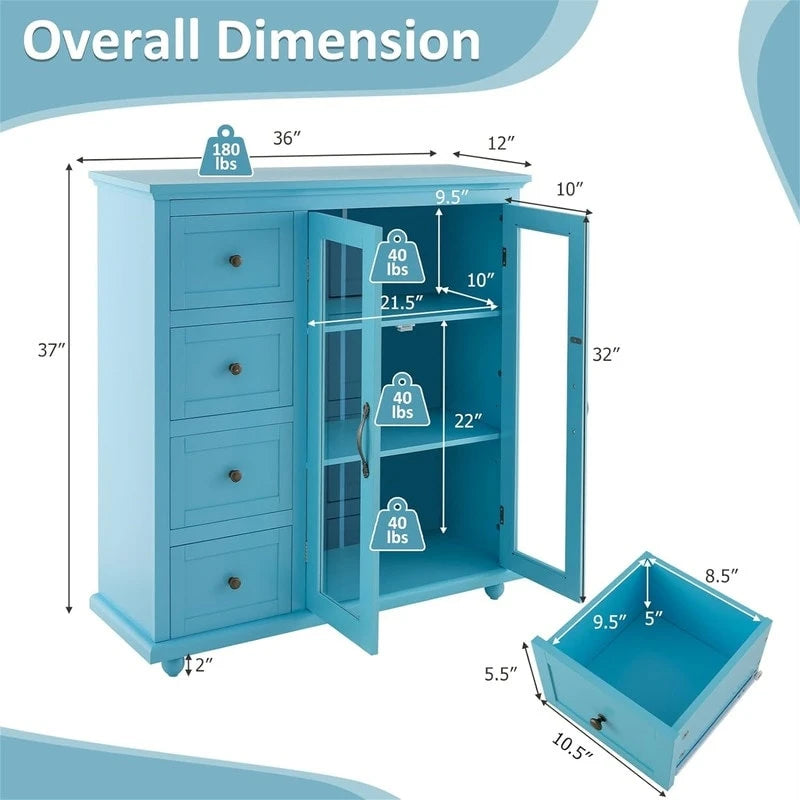 Buffet/meuble de rangement - 12 po P x 36 po L x 37 po H