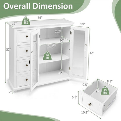 Buffet/meuble de rangement - 12 po P x 36 po L x 37 po H