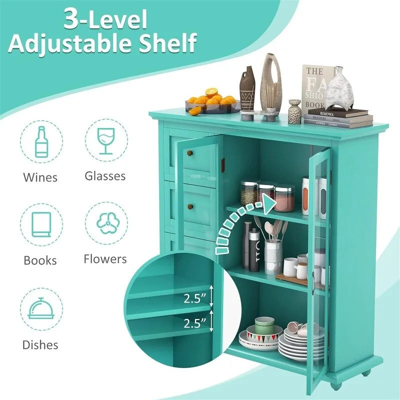 Buffet/meuble de rangement - 12 po P x 36 po L x 37 po H