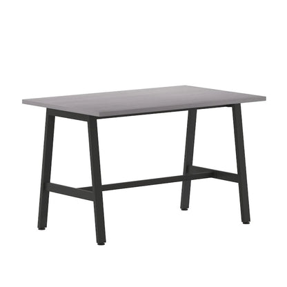 Table de conférence commerciale avec plateau stratifié et piètement en A