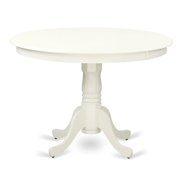 Ensemble de salle à manger East West Furniture : une table en bois et des chaises de salle à manger en lin.
