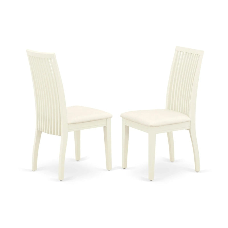 Ensemble de salle à manger East West Furniture : une table en bois et des chaises de salle à manger en lin.