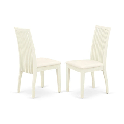 Ensemble de salle à manger East West Furniture : une table en bois et des chaises de salle à manger en lin.
