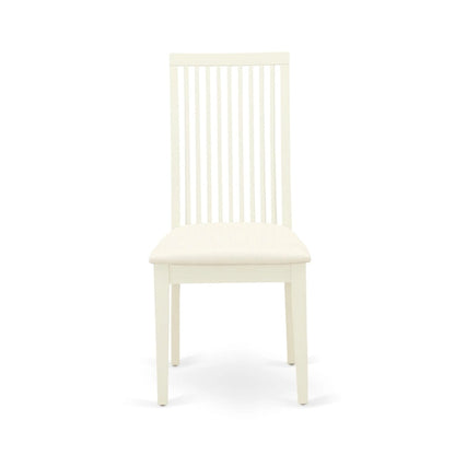 Ensemble de salle à manger East West Furniture : une table en bois et des chaises de salle à manger en lin.