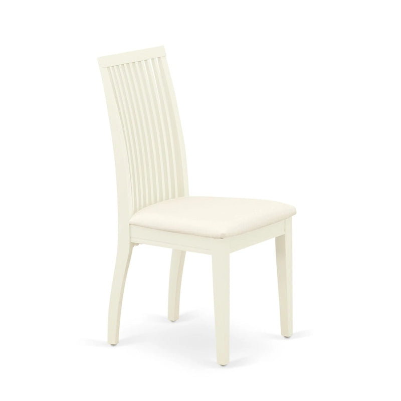 Ensemble de salle à manger East West Furniture : une table en bois et des chaises de salle à manger en lin.