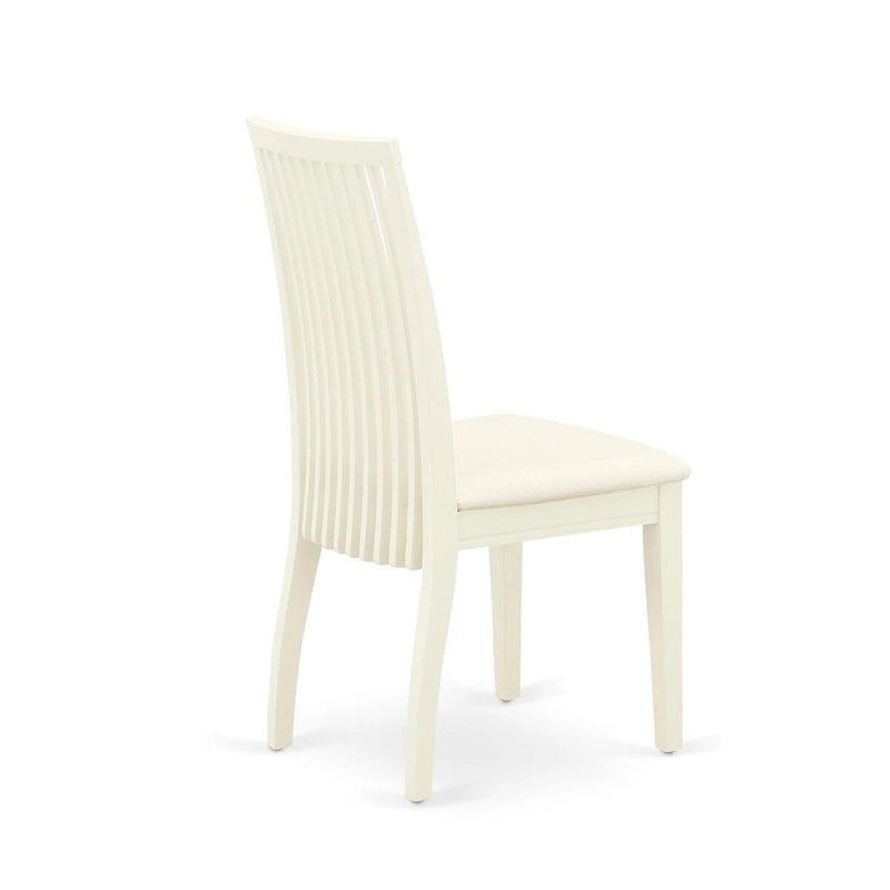 Ensemble de salle à manger East West Furniture : une table en bois et des chaises de salle à manger en lin.