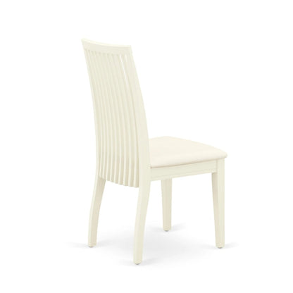 Ensemble de salle à manger East West Furniture : une table en bois et des chaises de salle à manger en lin.