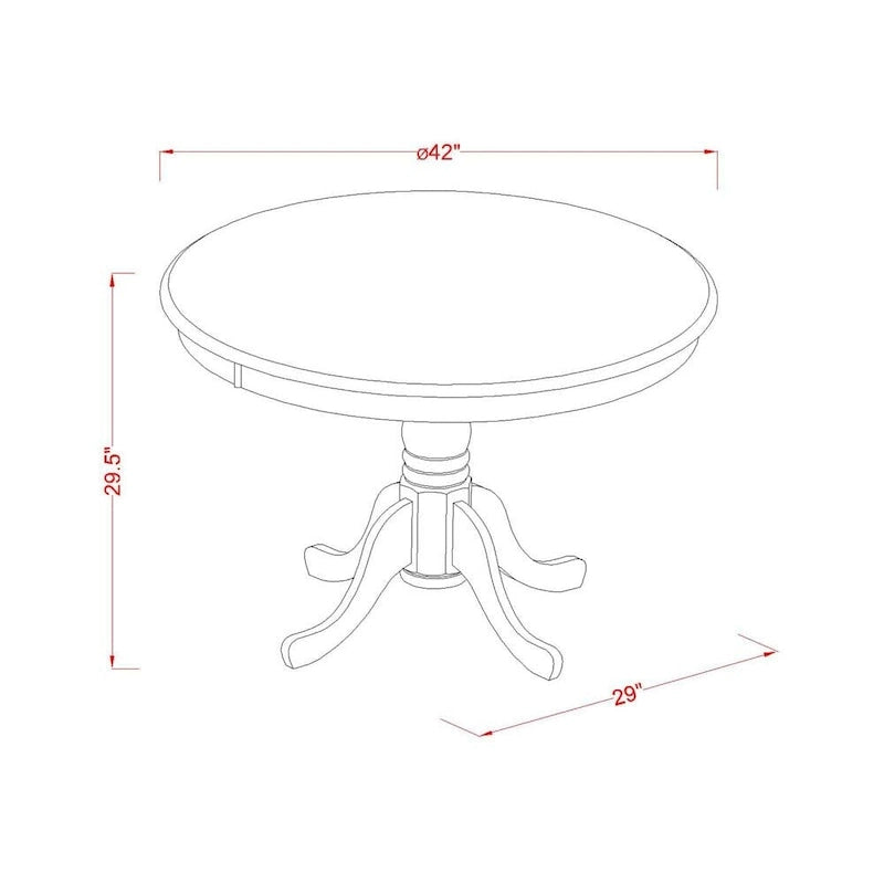 Ensemble de salle à manger East West Furniture : une table en bois et des chaises de salle à manger en lin.