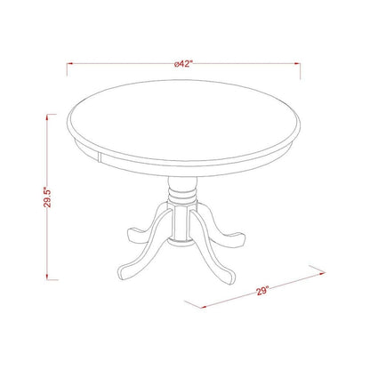 Ensemble de salle à manger East West Furniture : une table en bois et des chaises de salle à manger en lin.