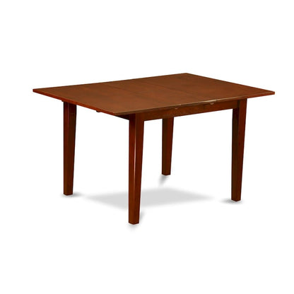 Ensemble de salle à manger East West Furniture : une table en bois et des chaises de salle à manger en lin.