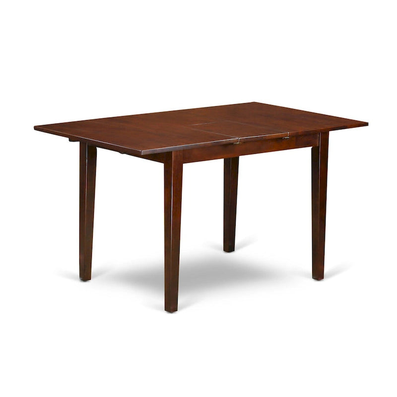Ensemble de salle à manger East West Furniture : une table en bois et des chaises de salle à manger en lin.