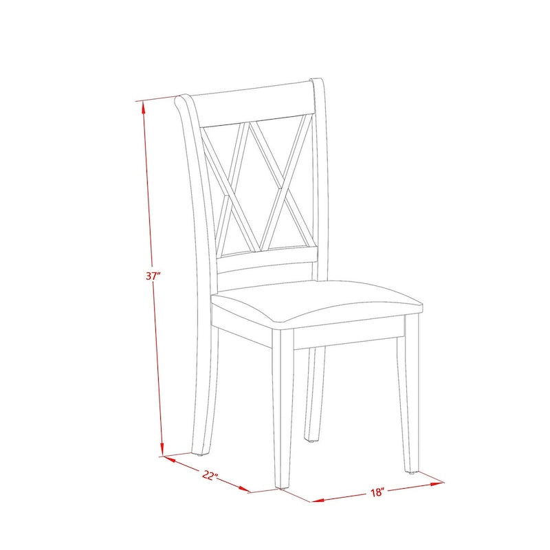 Ensemble de salle à manger East West Furniture : une table en bois et des chaises de salle à manger en lin.