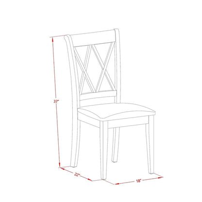 Ensemble de salle à manger East West Furniture : une table en bois et des chaises de salle à manger en lin.