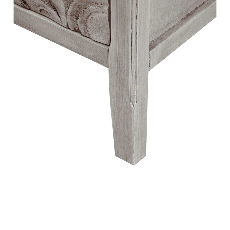 Meuble à 2 portes, style américain, idéal pour la chambre, le salon ou le bureau, gris et blanc.