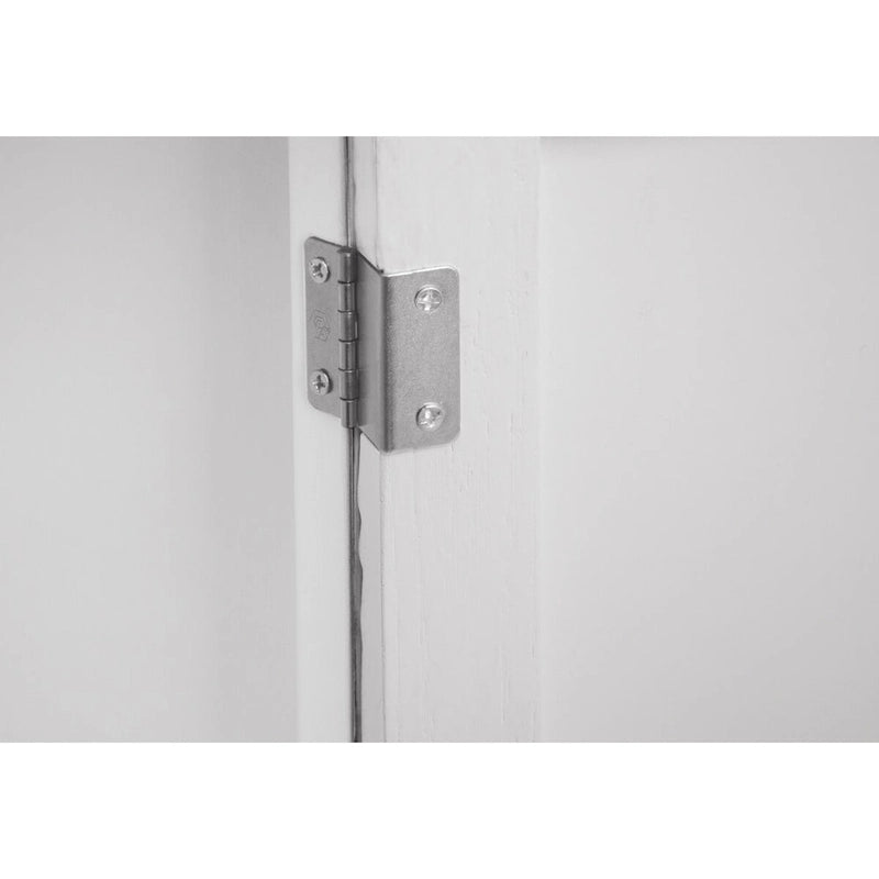 Meuble à 2 portes, style américain, idéal pour la chambre, le salon ou le bureau, gris et blanc.