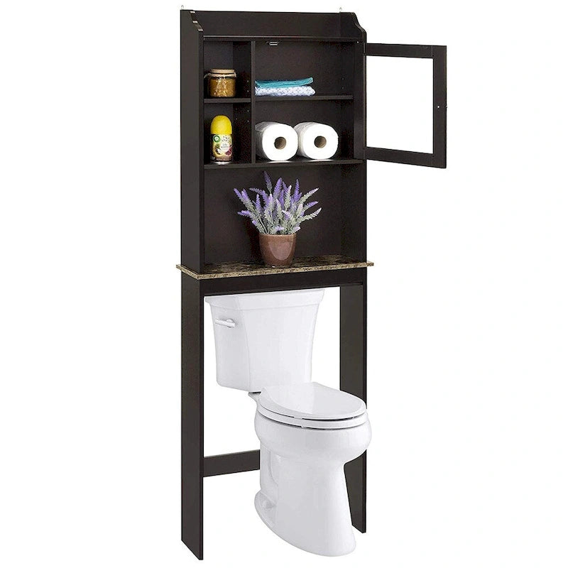 Armoire de rangement en bois gain de place à placer au-dessus des toilettes pour la maison