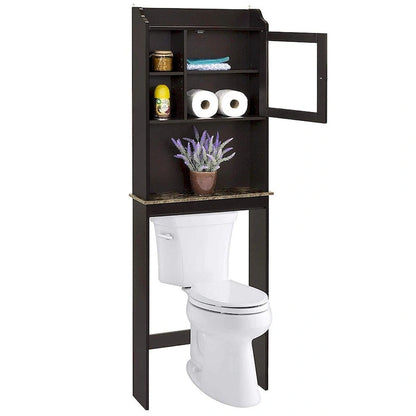 Armoire de rangement en bois gain de place à placer au-dessus des toilettes pour la maison