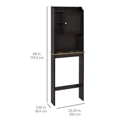 Armoire de rangement en bois gain de place à placer au-dessus des toilettes pour la maison