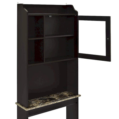 Armoire de rangement en bois gain de place à placer au-dessus des toilettes pour la maison