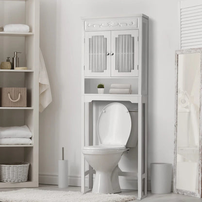 Meuble de rangement en bois Teamson Home Lisbon à placer au-dessus des toilettes