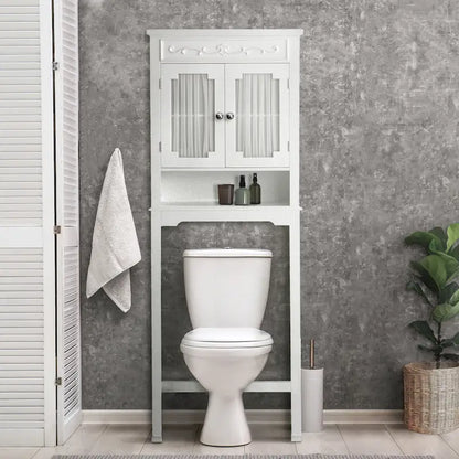 Meuble de rangement en bois Teamson Home Lisbon à placer au-dessus des toilettes