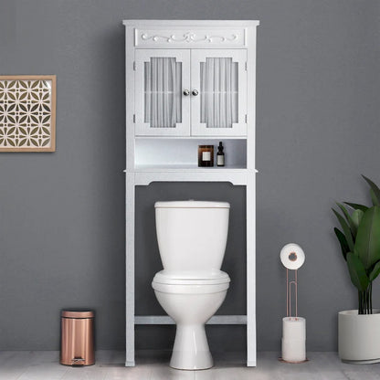 Meuble de rangement en bois Teamson Home Lisbon à placer au-dessus des toilettes