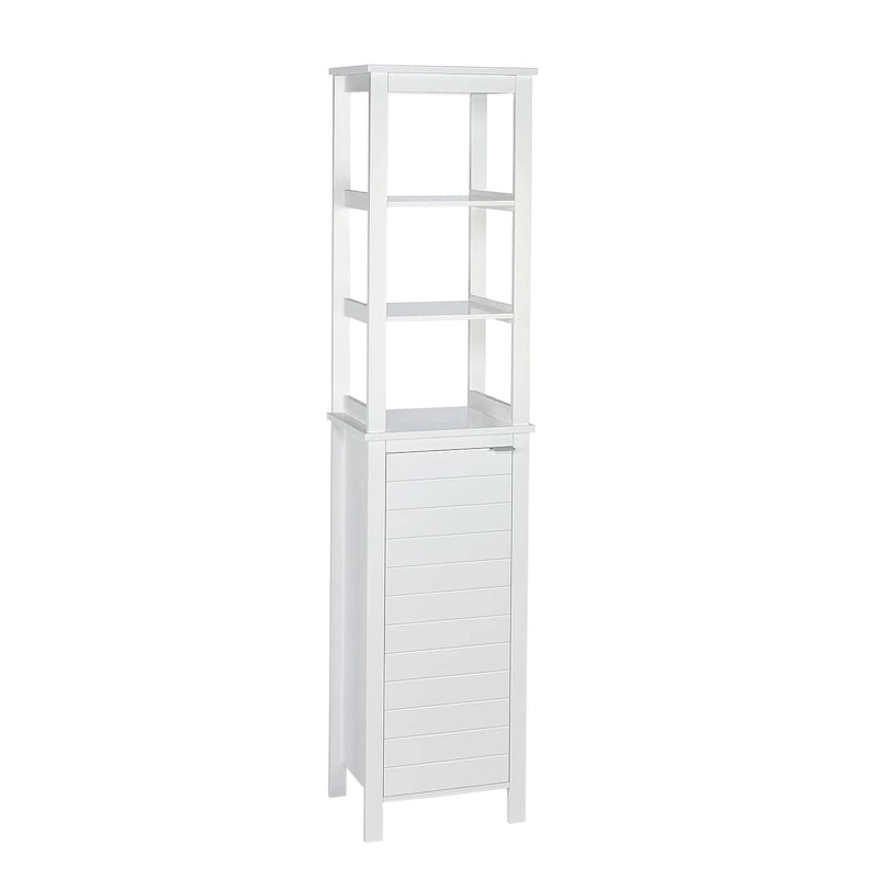 Armoire de rangement haute à une porte RiverRidge Madison pour salle de bain, avec étagères intérieures ouvertes et réglables