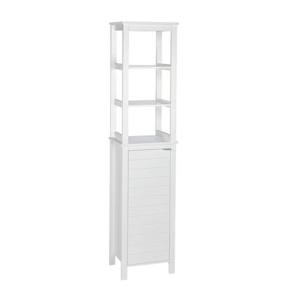 Armoire de rangement haute à une porte RiverRidge Madison pour salle de bain, avec étagères intérieures ouvertes et réglables