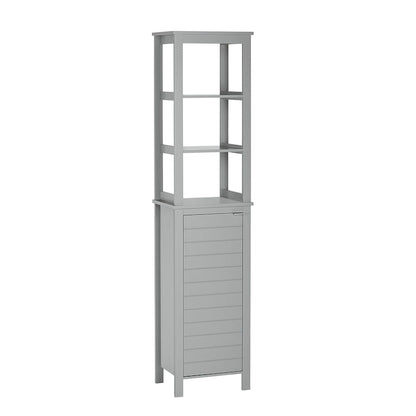 Armoire de rangement haute à une porte RiverRidge Madison pour salle de bain, avec étagères intérieures ouvertes et réglables