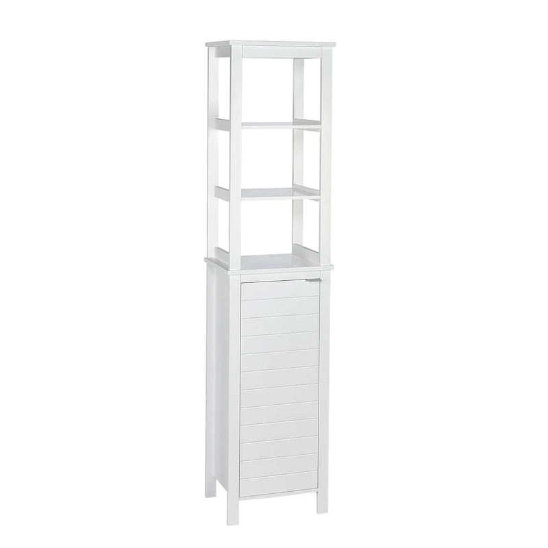 Armoire de rangement haute à une porte RiverRidge Madison pour salle de bain, avec étagères intérieures ouvertes et réglables
