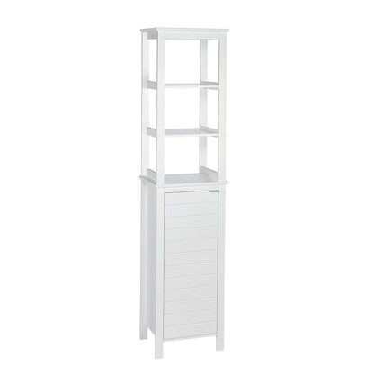 Armoire de rangement haute à une porte RiverRidge Madison pour salle de bain, avec étagères intérieures ouvertes et réglables
