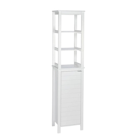 Armoire de rangement haute à une porte RiverRidge Madison pour salle de bain, avec étagères intérieures ouvertes et réglables