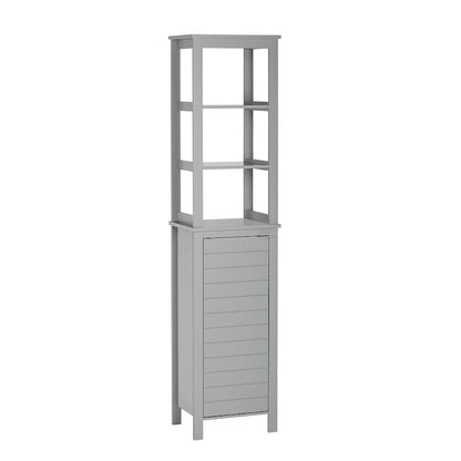 Armoire de rangement haute à une porte RiverRidge Madison pour salle de bain, avec étagères intérieures ouvertes et réglables