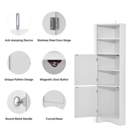 Armoire de rangement de salle de bain à 5 niveaux, armoire de rangement de salle de bain mince