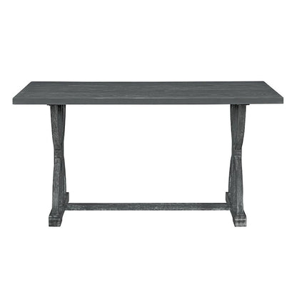 Ensemble de table à manger rectangulaire rétro 6 pièces pour 6 personnes