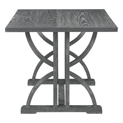 Ensemble de table à manger rectangulaire rétro 6 pièces pour 6 personnes