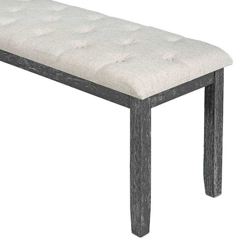 Ensemble de table à manger rectangulaire rétro 6 pièces pour 6 personnes