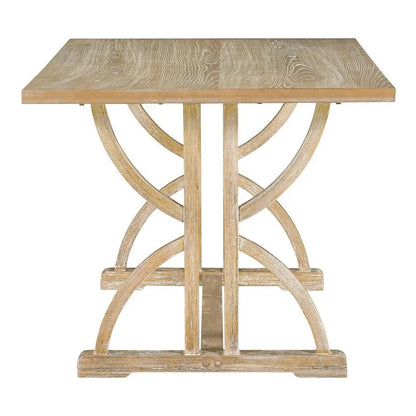 Ensemble de table à manger rectangulaire rétro 6 pièces pour 6 personnes